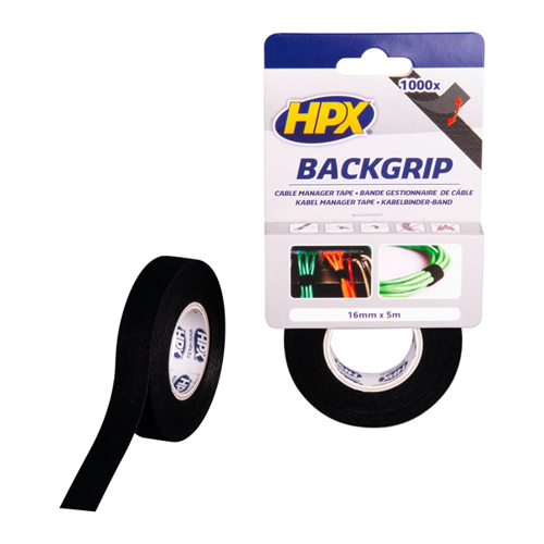 Backgrip klittenband - zwart 16mm x 5m - 00105193 01 small - 00105193