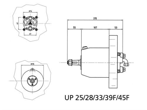 Ultraflex stuurpomp UP25F, opbouw - 00122710 02 small - 00122710