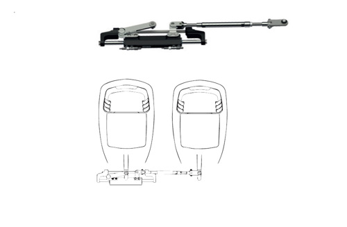 Ultraflex A96-34.5 Koppelstang tbv enkele UC128-OBF, 736-873mm - 00123053 01 small - 00123053