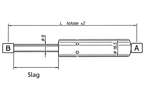 Uflex gasveer, L=683mm/S=300mm/30kg - 00135220 05 small - 00135220
