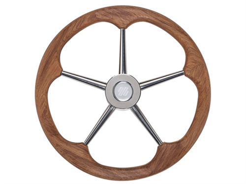 Ultraflex Stuurwiel V77 - Teak ongelakt RVS spaken 400mm - 00183061 01 small - 00183061