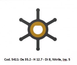 Technautic Impeller 7408 - B35,2xH12,7 As 8 Enkel Plat 6-Blads - 00270408 01 small - 00270408