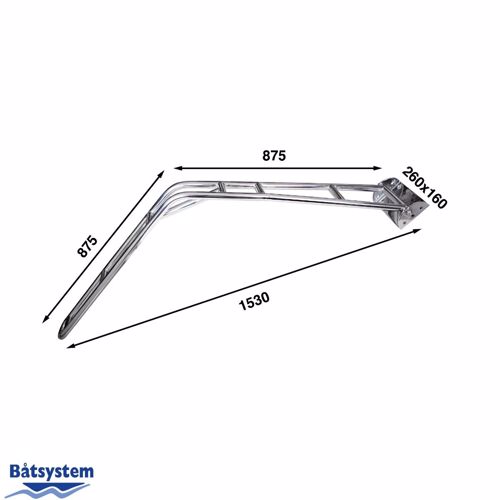 Batsystem Davit set DV32 voor rechte spiegel incl. blokken - 00302118 02 small - 00302118