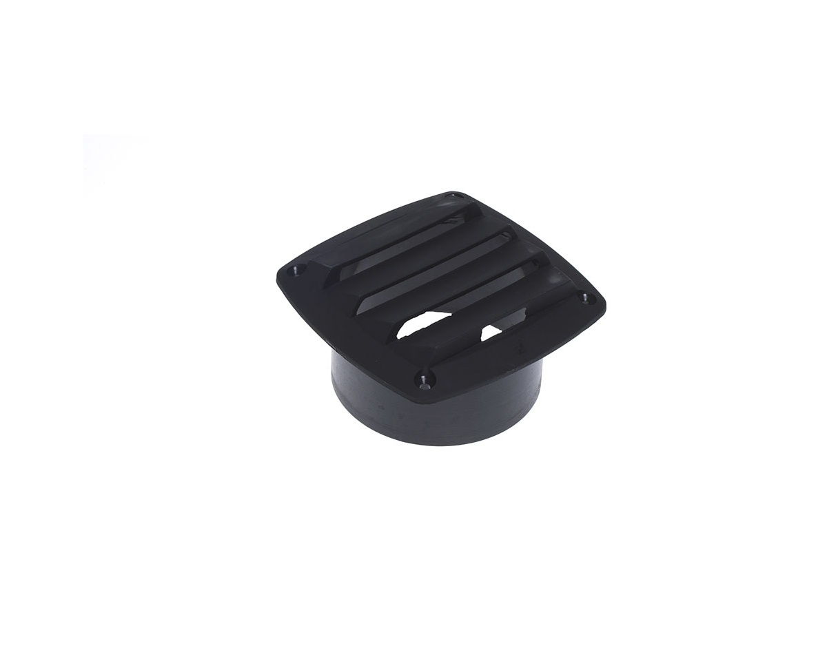 Roca Kunststof Ventilatierooster Zwart, 125x125mm, tbv slang 100mm - 00304291 1 - 00304291
