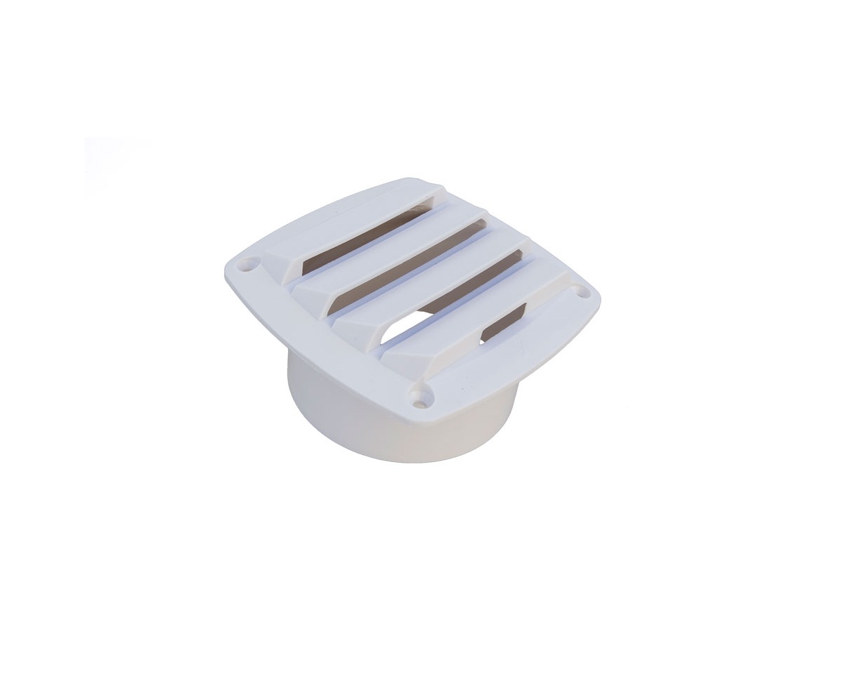 Roca Kunststof Ventilatierooster Wit, 125x125mm, tbv slang 100mm - 00304292 1 - 00304292