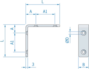 Haakse Bev. Beugel Rvs, 50x50x12mm - 00304362 2 - 00304362