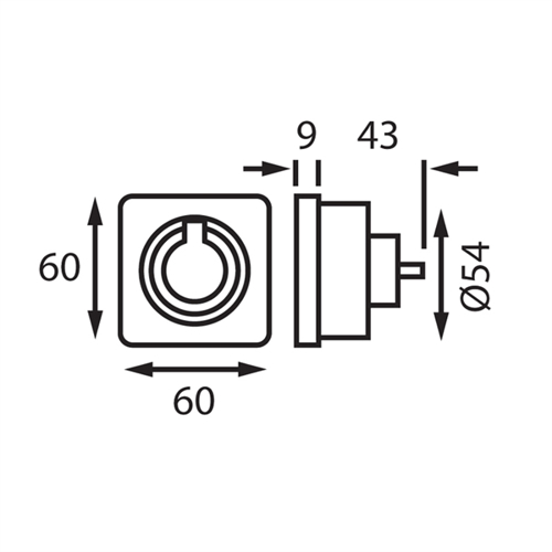B&aring;tsystem stopcontact, 20mm plug, wit - 00308704 02 small - 00308704