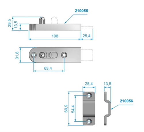 RVS Schuifgrendel AISI316 - 00308954 02 small - 00308954