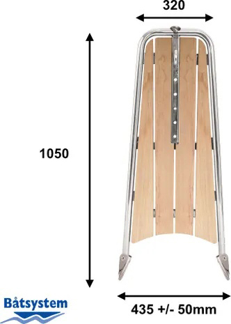 B&aring;tsystem Performance boegspriet Zwart 1050mm + Code-0 kit, ankerrol PB11 - 003090047 2 - 00390047