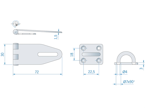 Overval Extra Zwaar 72 X 30 Rvs - 00309007 02 - 00309007