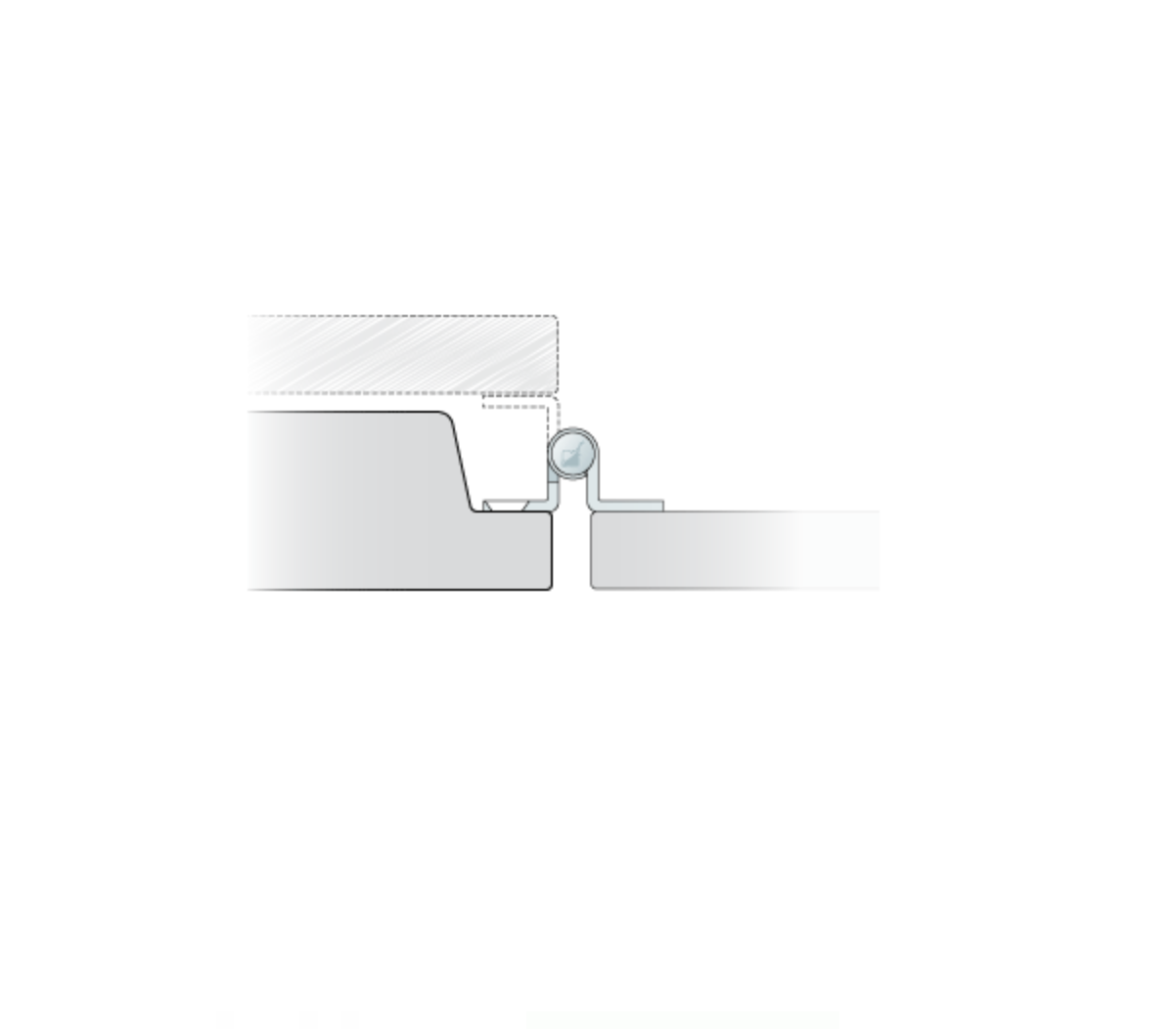 Roca hoekscharnier met ronde hoeken RVS 36 x 37 mm 441630 - 00309183 02 - 00309183