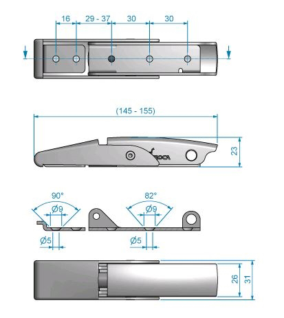 Roca Exc.overvalsluiting 155mm satijn glans - 00309324 02 small - 00309324