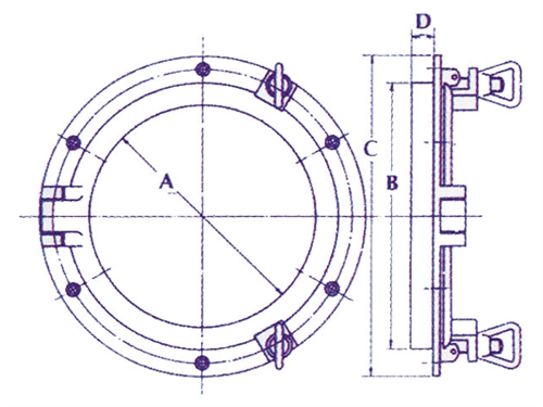 Ronde Patrijspoort 168mm, Messing Gepolijst - 7A.50.L - 00310211 02 small - 00310211