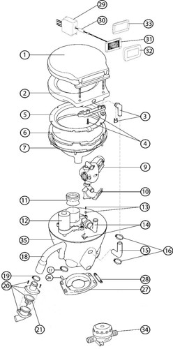 58500-1012 Jabsco LITE FLUSH elektr. toilet 12Volt, 2-knops bedieningspaneel - 00320379 02 small - 00320379