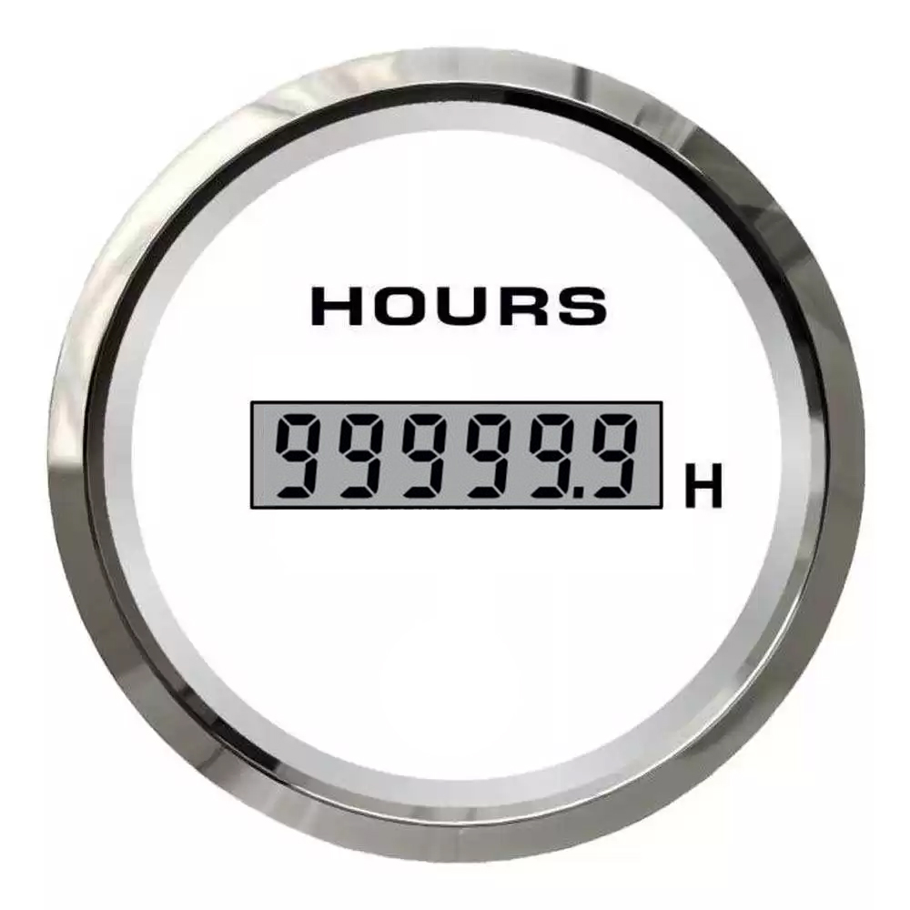 Uflex Ultrawhite SS Hourmeter 0-99999 hours - 00331136 01 - 00331136