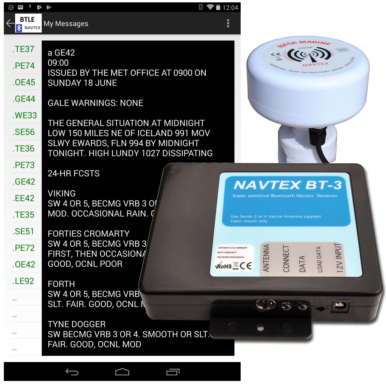 Nasa Navtex BT-3 black box met antenne (H Vector) - 00440919 1 - 00440919