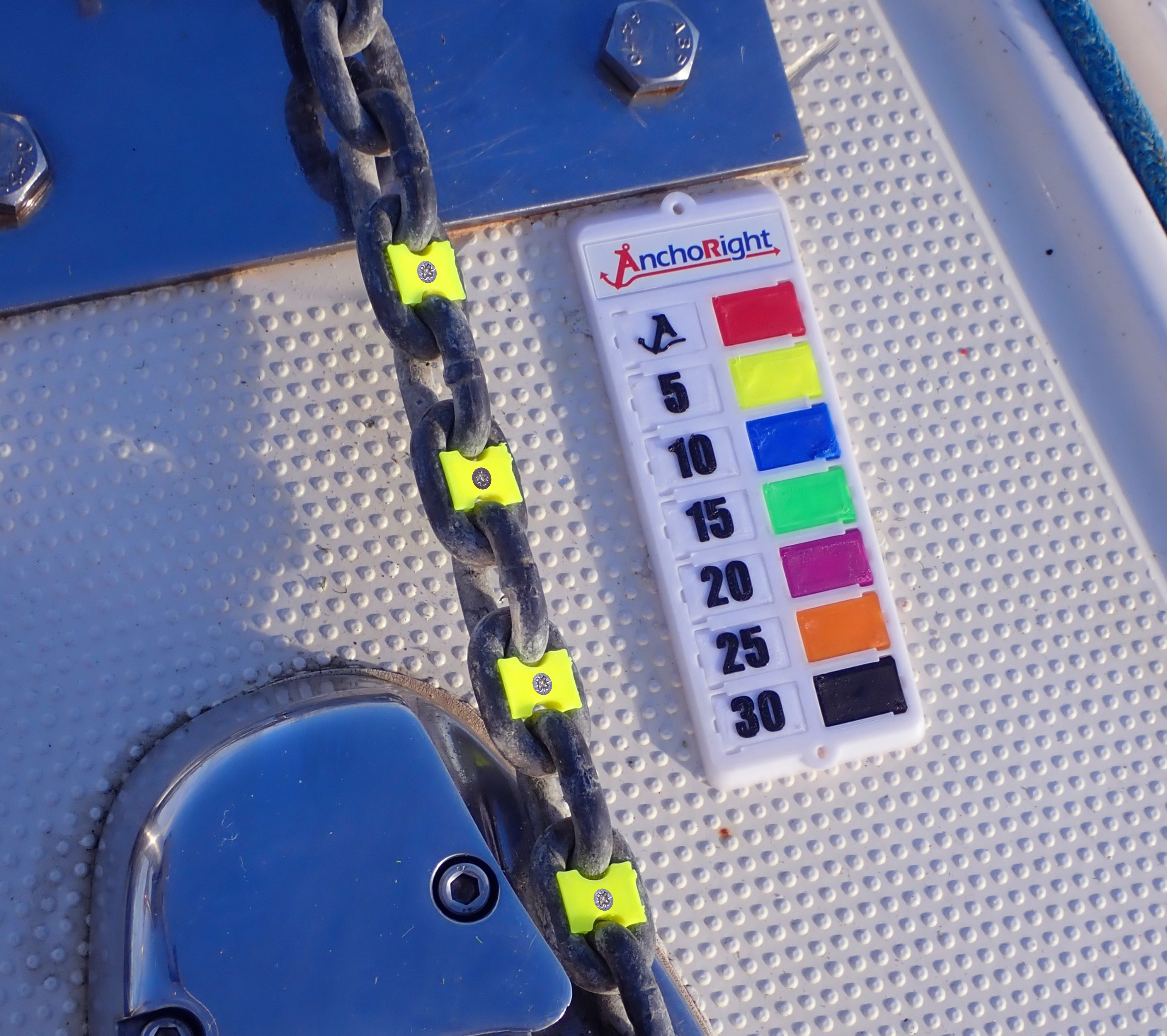 Anchoright kettingmarkeerset- 10mm 3/8" ketting - 8 kleuren (40 markers) - 00500000 8 - 00500003