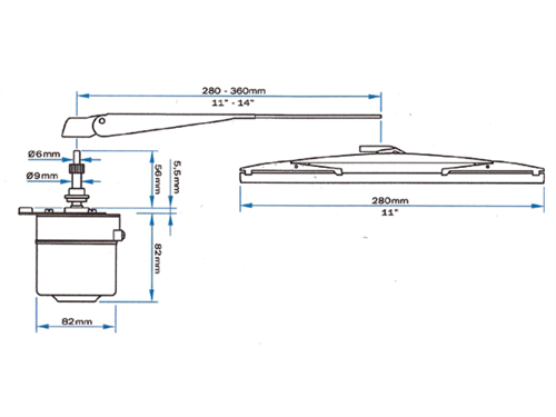 Roca Complete W5 Ruitenwisser 90-110gr 24 Volt - 00500932 05 small - 00500932