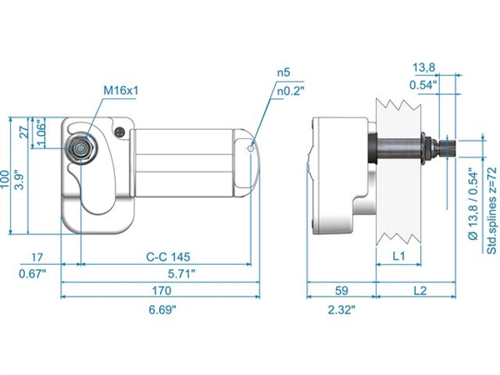Roca Ruitenwissermotor, W12, 12V, 68mm wand - 00500953 02 small - 00500953
