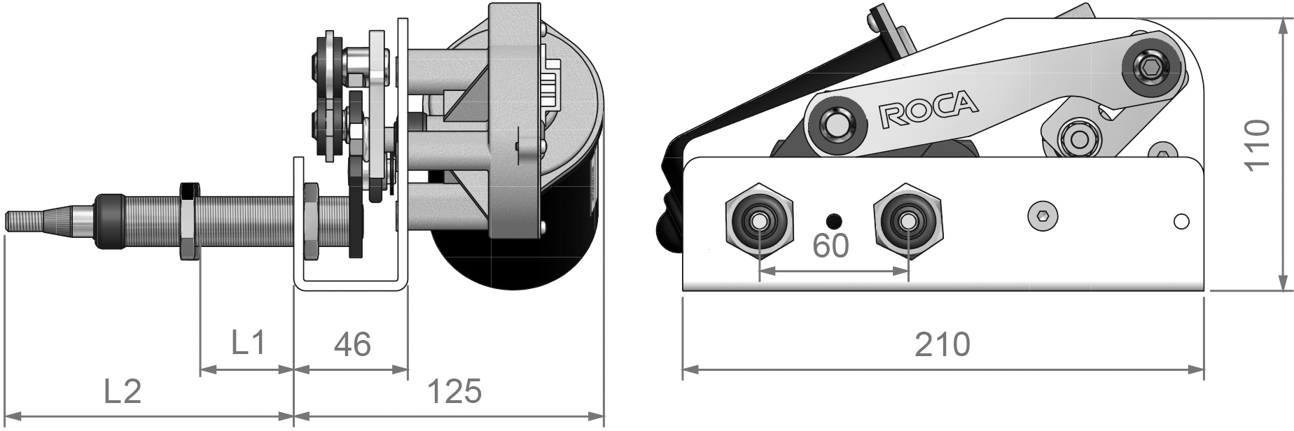 Ruitenwisser W38, 12V, 78mm wand, dubbele aandrijving - 00500980 9 - 00500982
