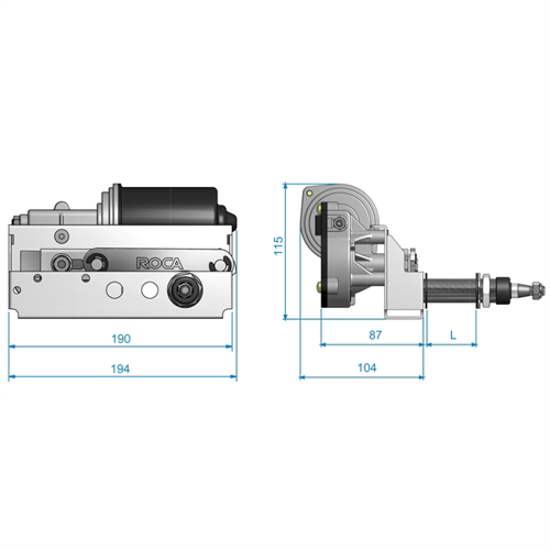 Roca Ruitenwissermotor, W25, 12V, 28mm wand - 00500990 02 small - 00500990
