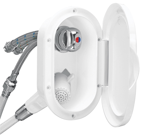 NR Inbouwdouche met witte douche, mengkraan 3 m slang witte deksel - 00559123 01 small - 00559123