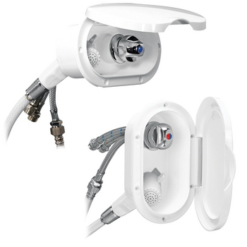 NR Inbouwdouche met witte douche, mengkraan 3 m slang chromen deksel - 00559124 01 small - 00559124