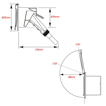 NR Inbouw Dekdouche rond met 3 m slang wit - 00559126 02 small - 00559126