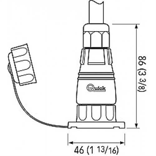 Quick W.D. Stopkontakt Opbouw, 3 P. - 00570953 02 small - 00570953