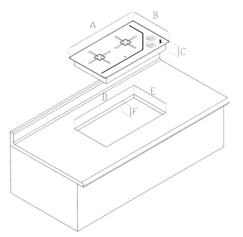 Force 10/ENO Keramisch kookoestel. 3 pits 240 Volt - 00597113 02 small - 00597113