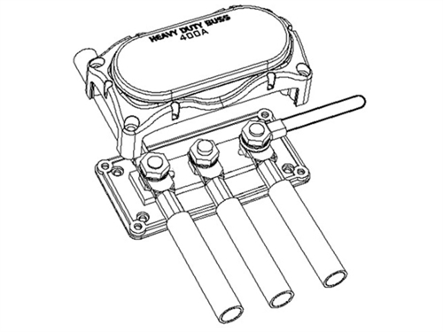 BEP vermogensstrip 500A, 3 aansluitingen - 00598701 02 small - 00598701