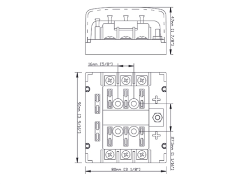 BEP 6-voudige, afgedekte zekeringhouder - 00598844 04 small - 00598844