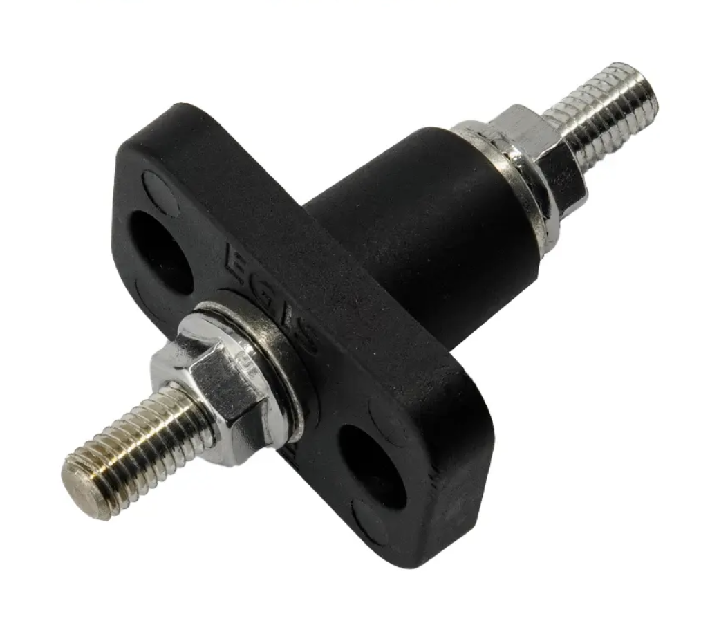 Egis Mobile Feed Through Terminal, Black, M10 (3/8"), Retail Pack - 00599587 1 - 00599587