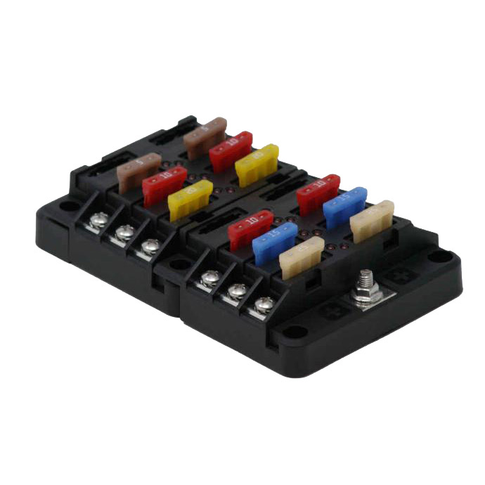 Egis Mobile RT Fuse Block 12 Pos w/Ground & LED Indication, Retail Pack - 00599607 1 - 00599607
