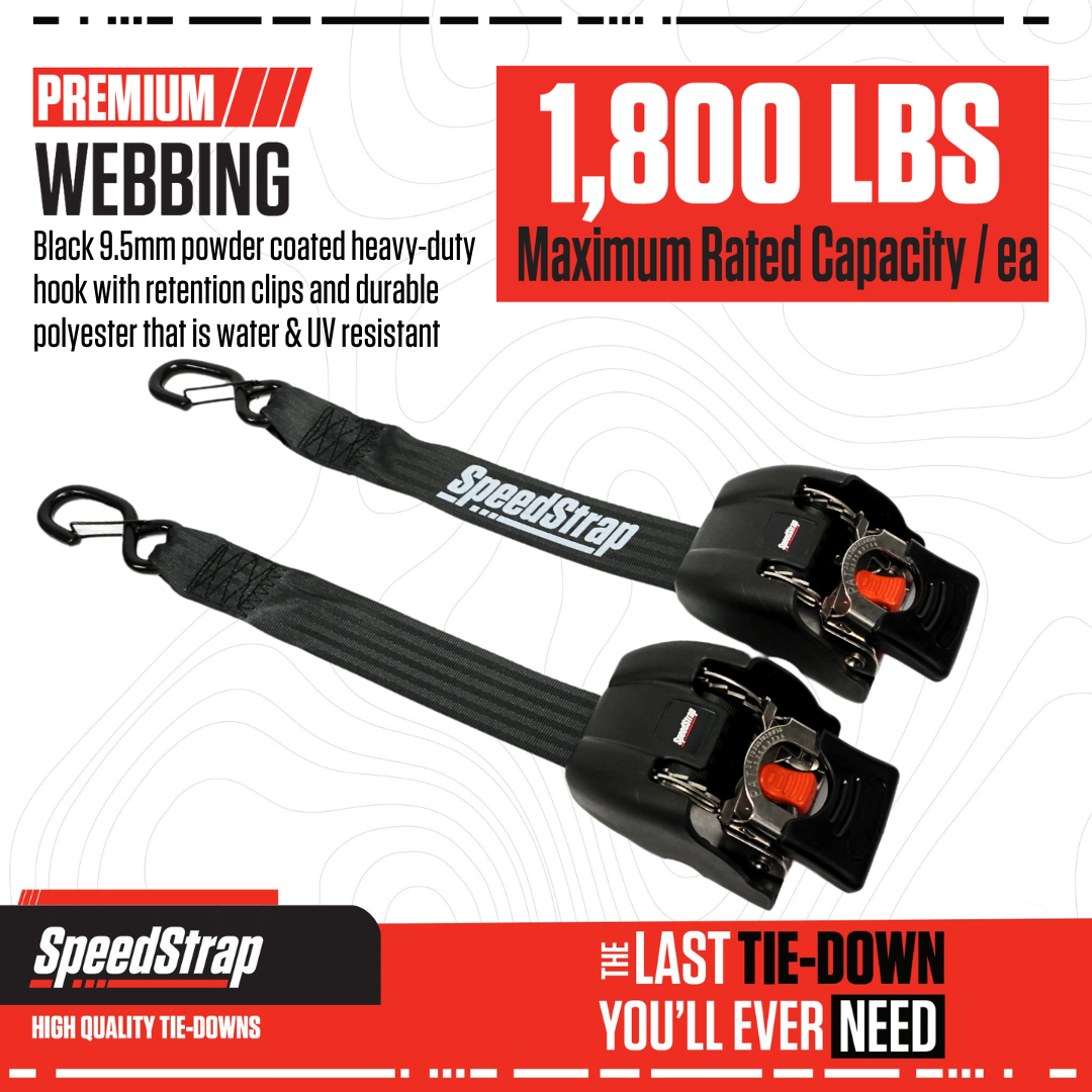 Speedstrap 2"x43" Tie-down automatisch oprolbare spanbanden, rvs ratel, 2 st. - 00631000 05 - 00631000