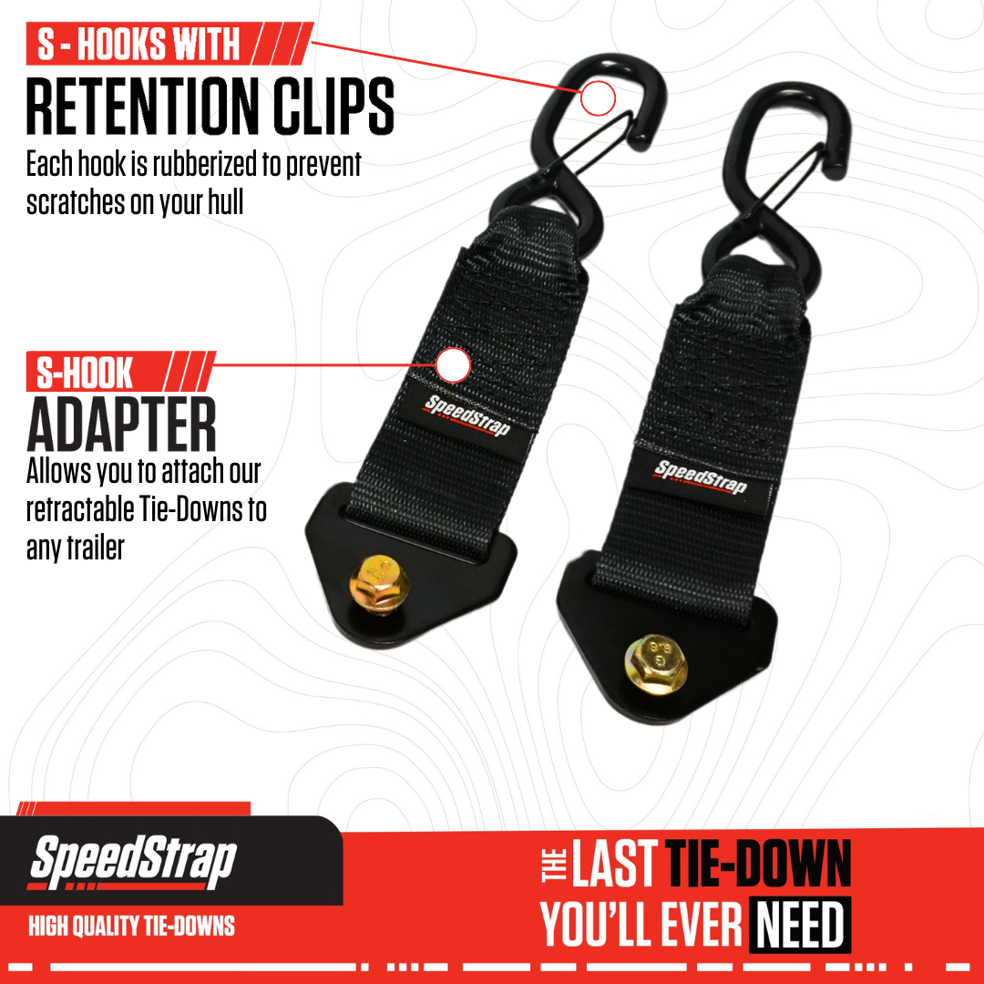 Speedstrap S-Hook adapters tbv autom. oprolbare spanbanden, 2 st. - 00631002 7 - 00631002