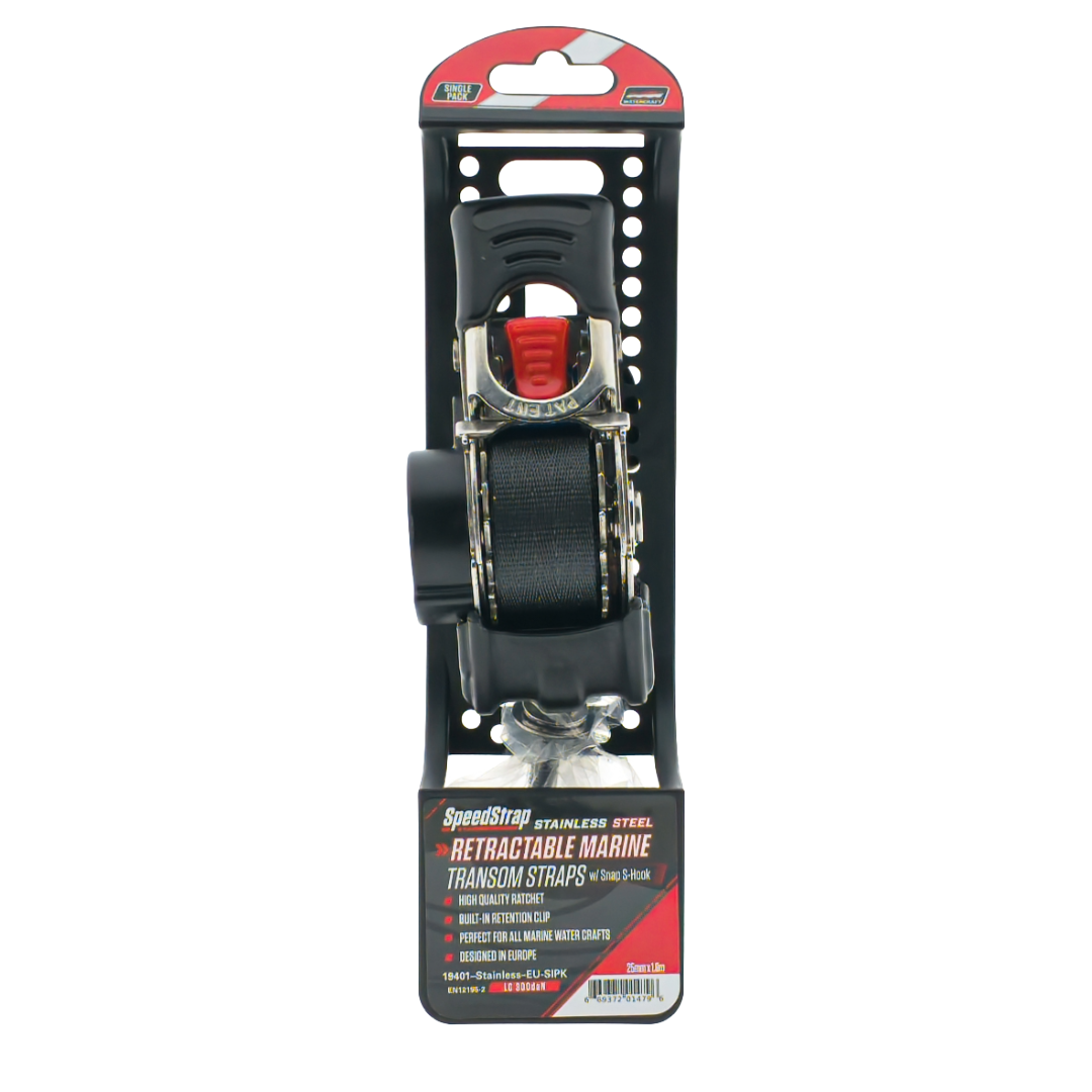 Speedstrap 1"x6' Tie-down automatisch oprolbare spanband small, rvs ratel, enkel - 00631006 1 - 00631006