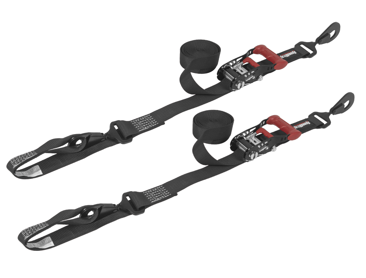 Speedstrap 38 mm Ratchet Tie-down, haak en lus, 300 cm, zwart, 2 st. - 00631016 1 - 00631016
