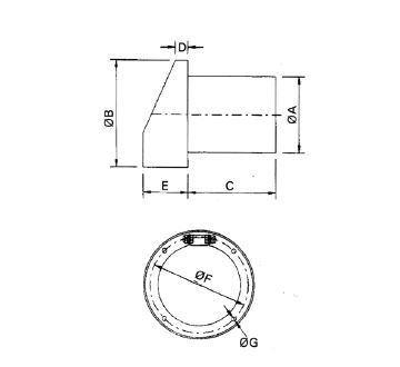 Rvs Huiddoorvoer + Klep 6"/152mm - 01200322 03 small - 01200322