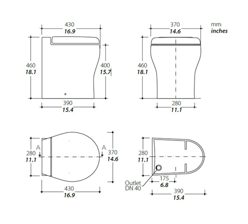 Tecma Elegance 2G, 230V, Hoog, Poly SoftClose, Multiframe 2-knops SFT, solenoid - 10111128 02 small - 10111128