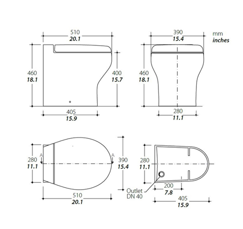 Tecma Silence Plus 2G, 12V, Hoog, Poly B+D, All-In-One 2-knops SFT, solenoid - 12111150 02 small - 12111150