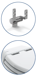 Tecma Scharnierset (wit) Polyester (MDF kern) Elegance/Silence Plus - 26000166 01 - 26000166