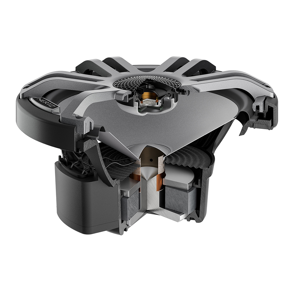 Hertz HMX 7.7 S-LD-SW.2 - 7.7" Marine Sport2 Wit high performance coax speakers RGB LED, set van 2 - Hmx sport2 open 1 - 00380152