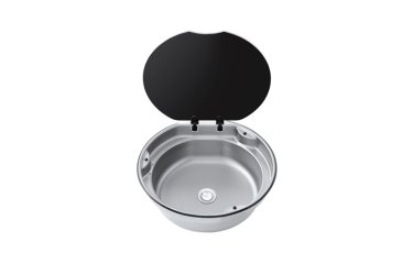THETFORD Basic line ronde wasbak met afdekplaat