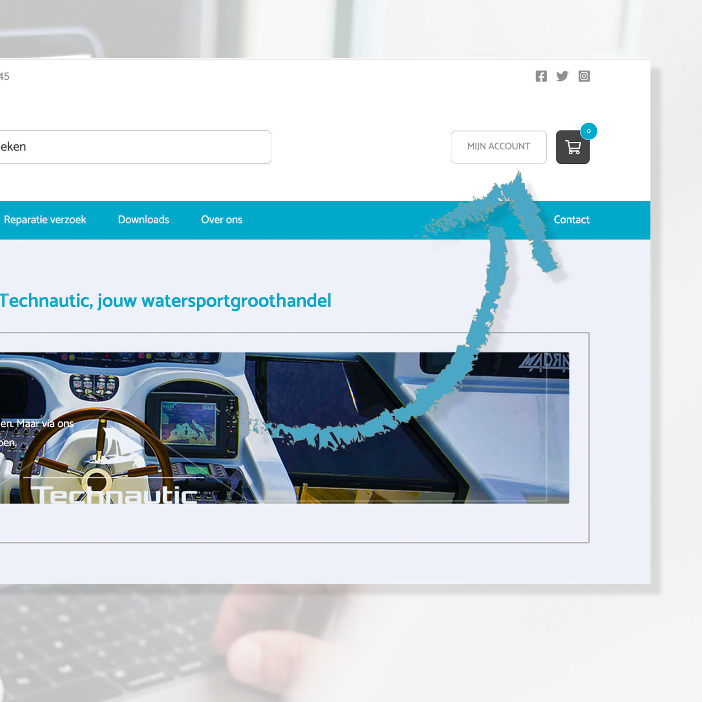 Werking Technautic webshop Login