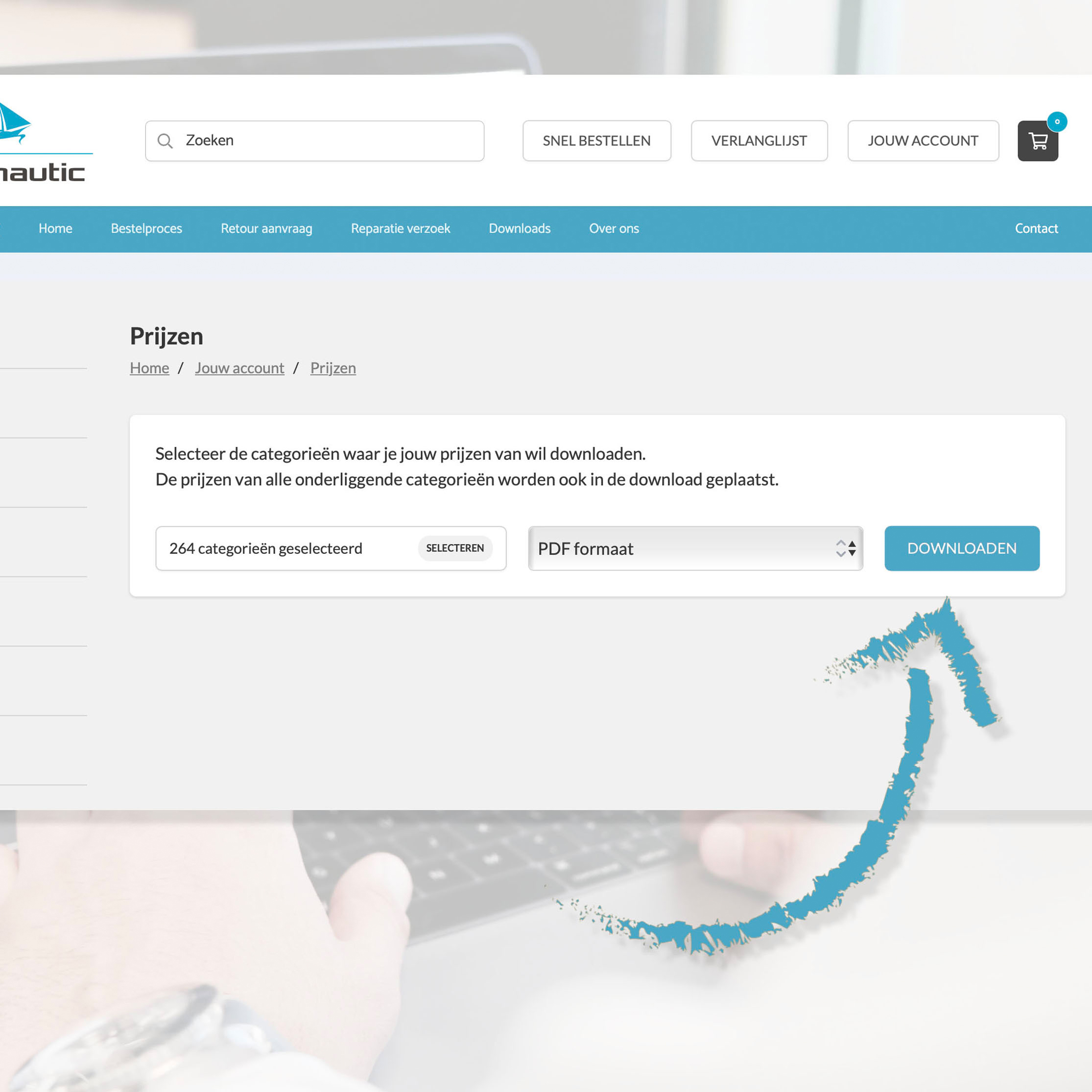 Werking Technautic webshop Prijzen